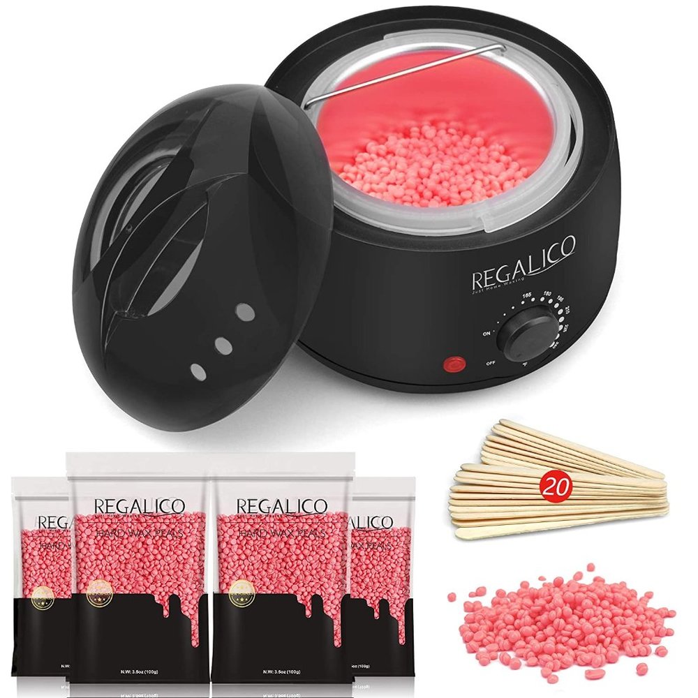          Regalico Wax Warmer with 4 Bags Painless Hard Wax Beans Hair Removal